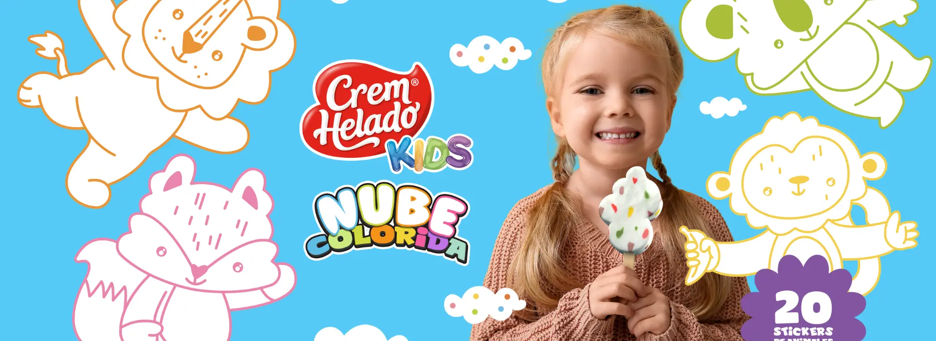 Crem Helado Kids un mundo de colores