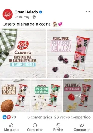 Crem Helado Facebook