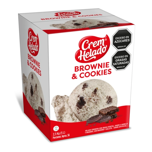 Crem Helado brownie y cookies
