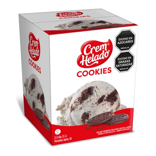 Cinco litros de helado cookies