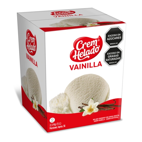 Cinco litros de helado de vainilla