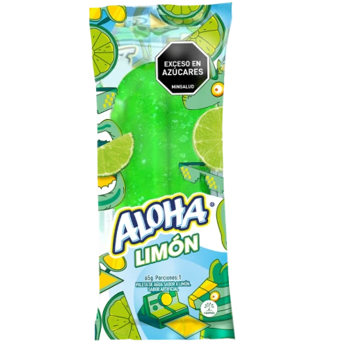 Paleta aloha limón de Crem Helado