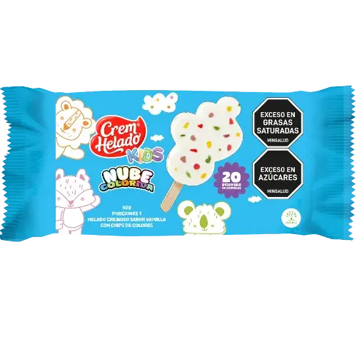 Paleta kids nube colorida