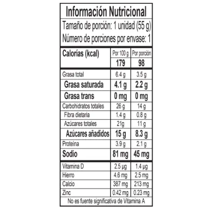 Tabla nutricional paleta nube colorida