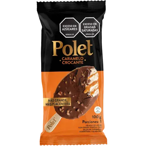 Paleta Polet con sabor a caramelo crocante