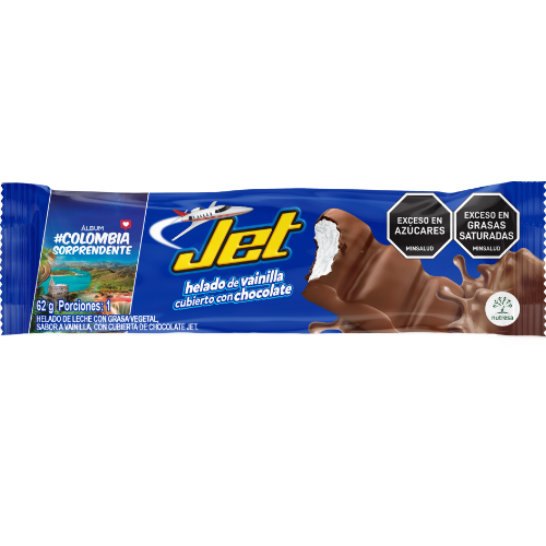 Paleta jet de vainilla cubierta con chocolate para una tarde de onces