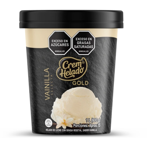 Crem helado Gold litro de helado sabor a vainilla