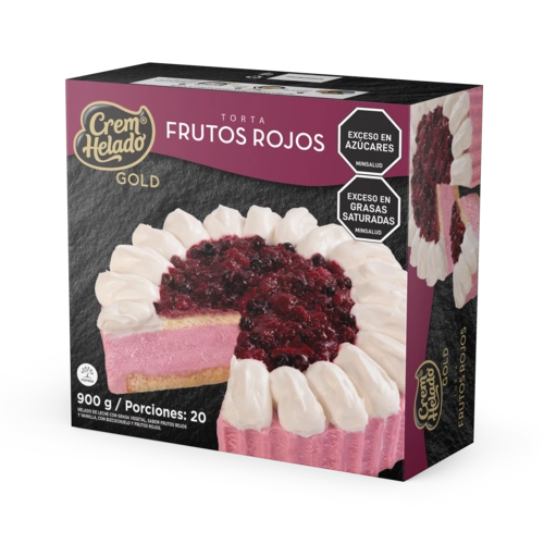 Crem Helado Gold Disfrútalo en la torta de frutos rojos