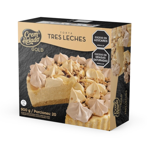 Crem Helado Gold Disfrútalo en la torta de tres leches