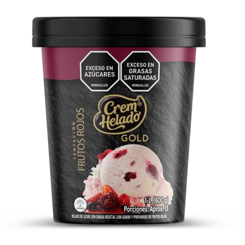 Litro de helado Gold tentación frutos rojos