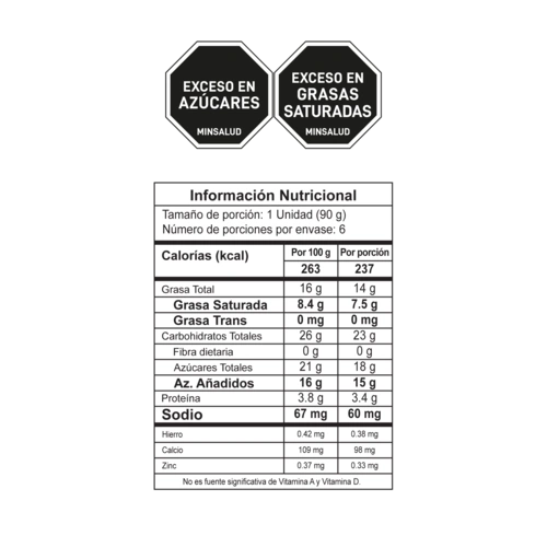 Tabla nutricional chochono