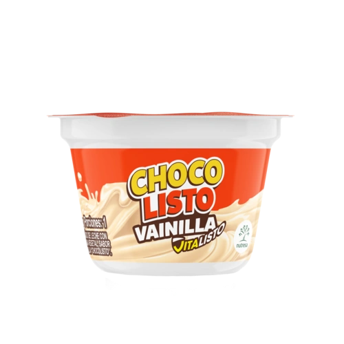 Vaso de helado con sabor a vainilla chocolisto