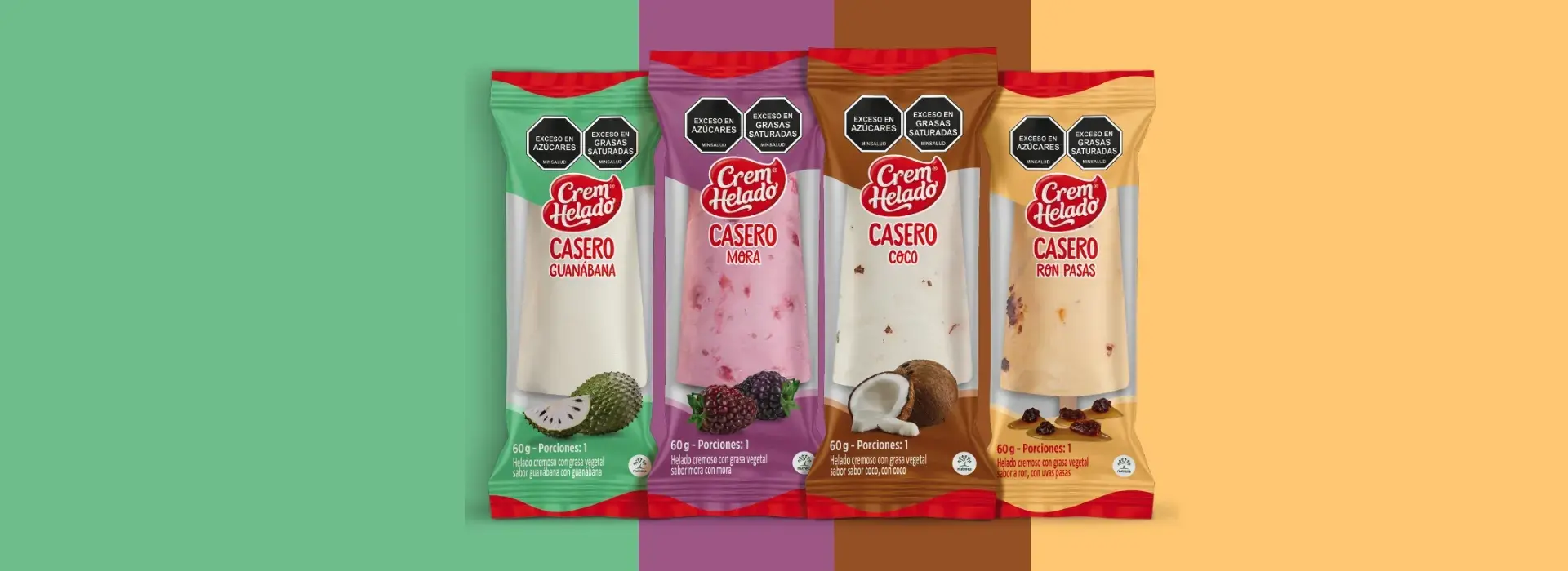 Helados casero de todos los sabores