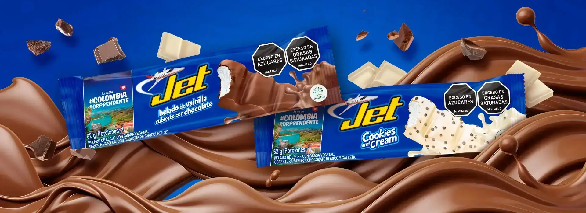 Helado de vainilla cubierto con chocolate en Crem Helado